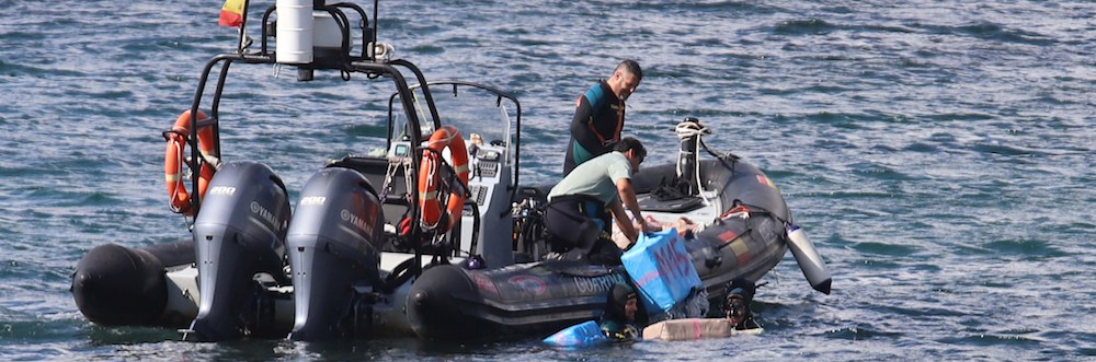 Incautación de droga en la bahía de Algeciras.