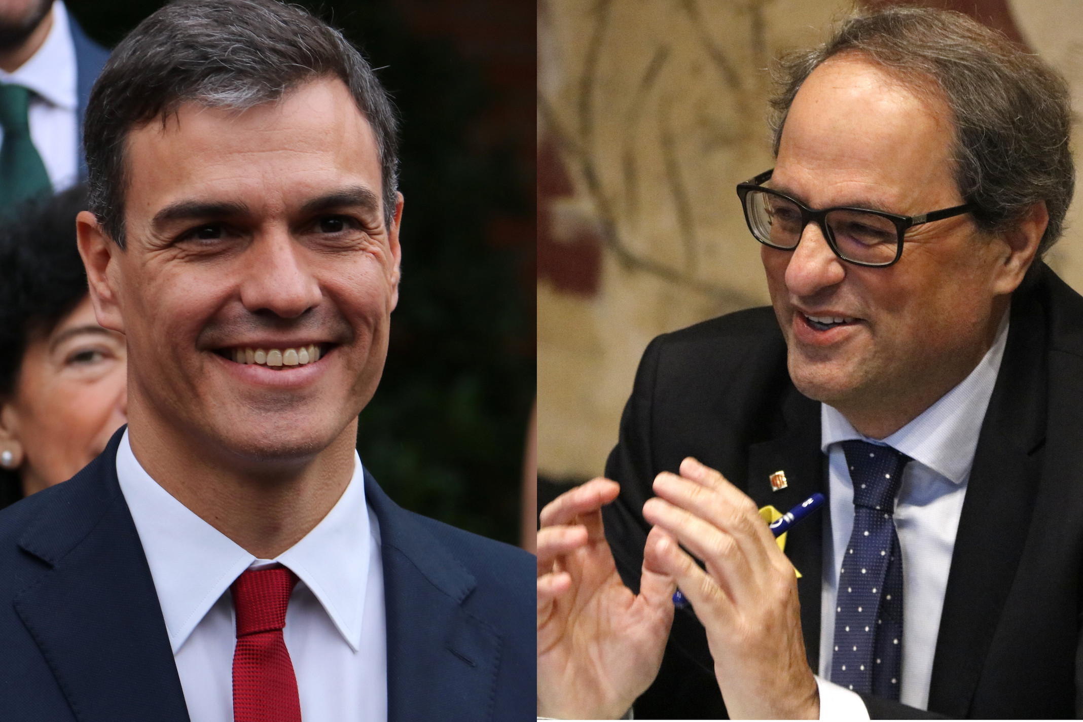 Fotomontaje de Pedro Sánchez y Quim Torra.