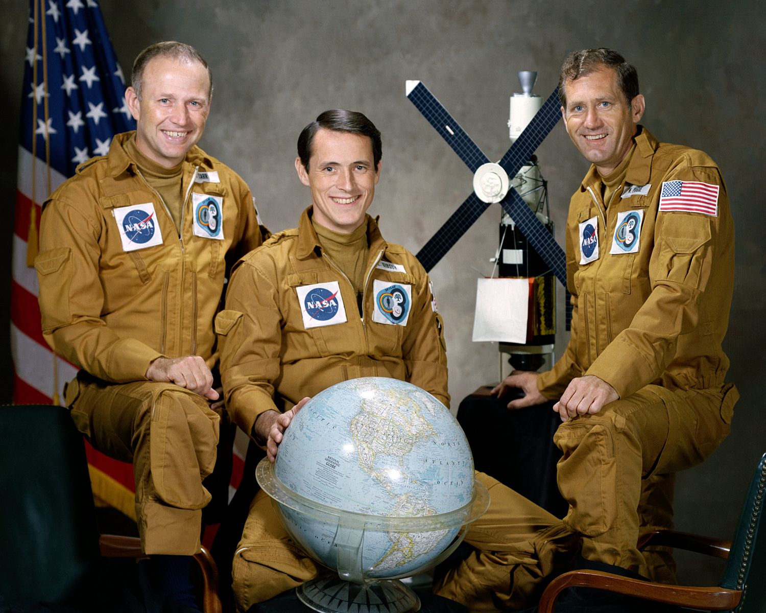 Tripulación de la misión Skylab 4. Foto: NASA