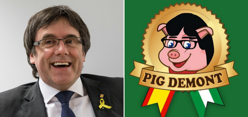 Carles Puigdemont impugna a la marca "Pig Demont"