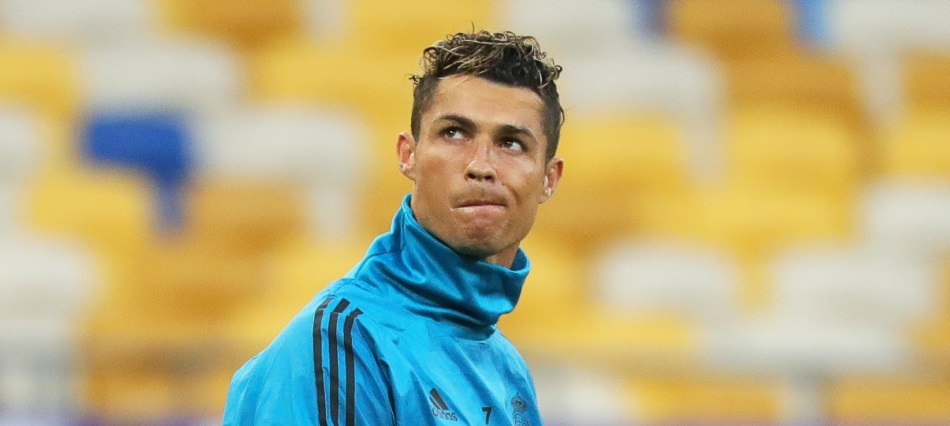 El futbolista Cristiano Ronaldo, durante un entrenamiento