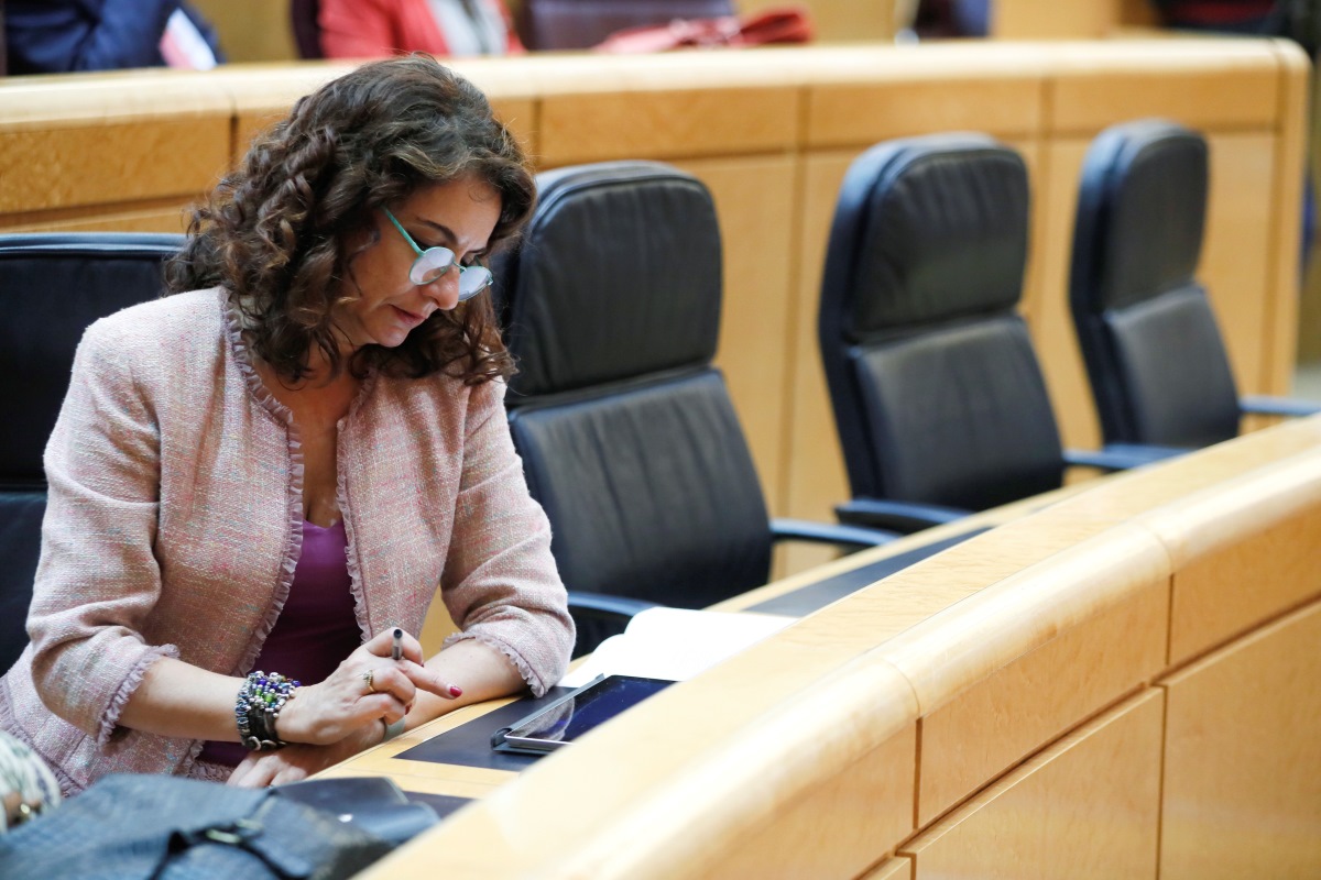 La ministra de Hacienda, María Jesús Montero, en el Senado