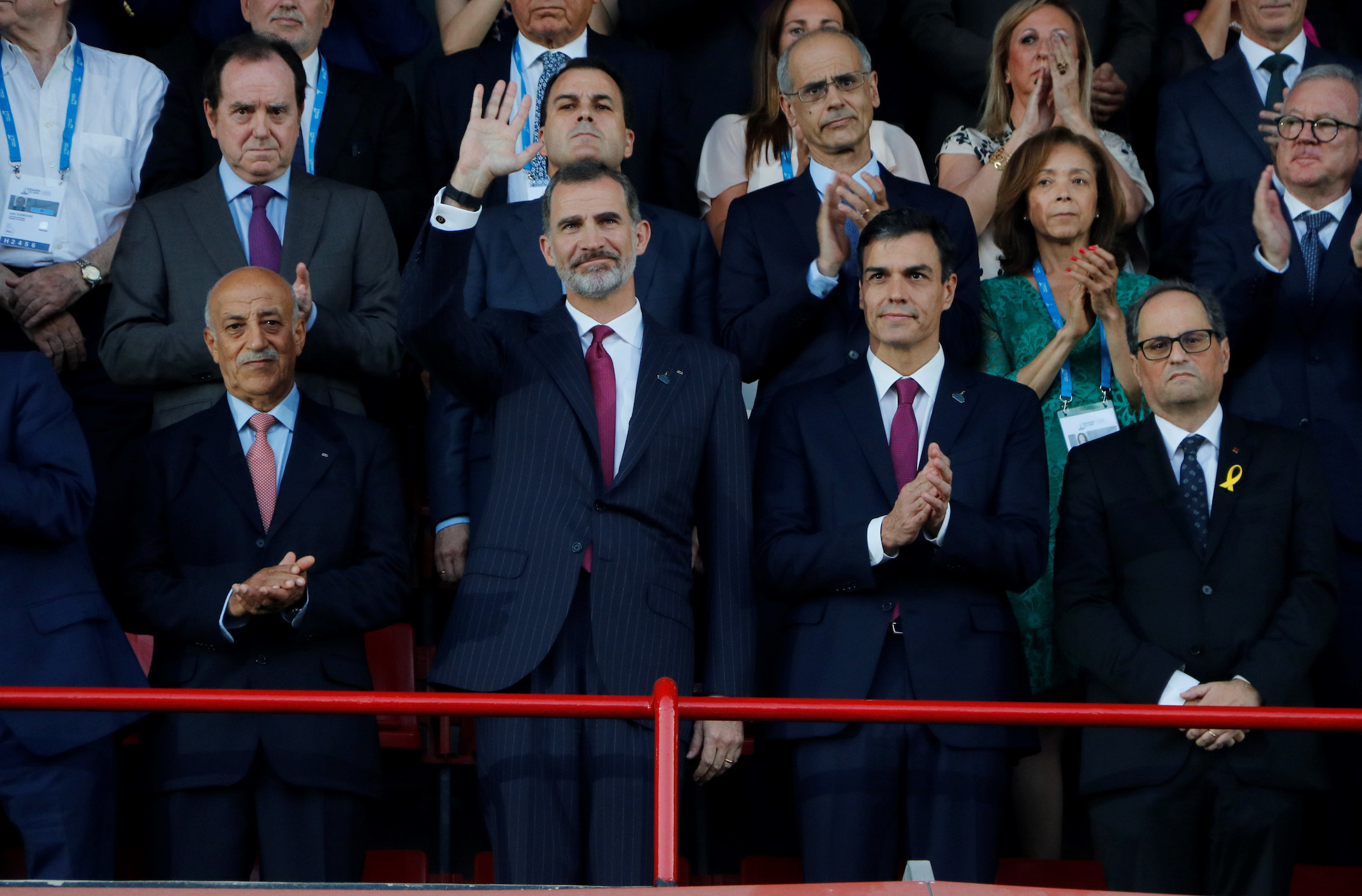 El Rey Felipe ha presidido la inauguración de los XVIII Juegos del mediterráneo con Pedro Sánchez y Quim Torra
