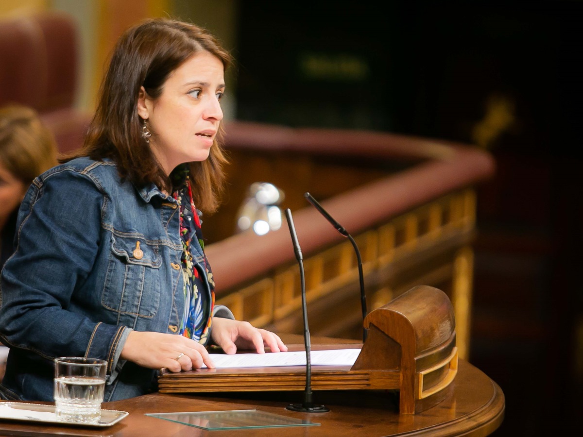 La portavoz del Grupo Socialista en el Congreso, Adriana Lastra