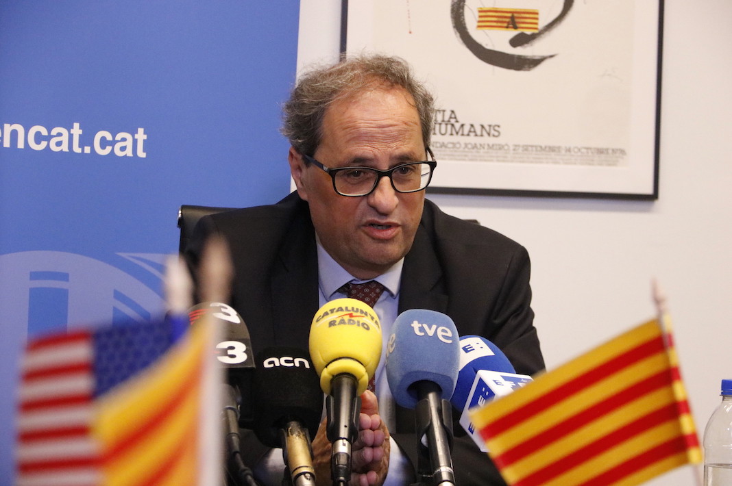 El presidente de la Generalitat, Quim Torra, en Washington.