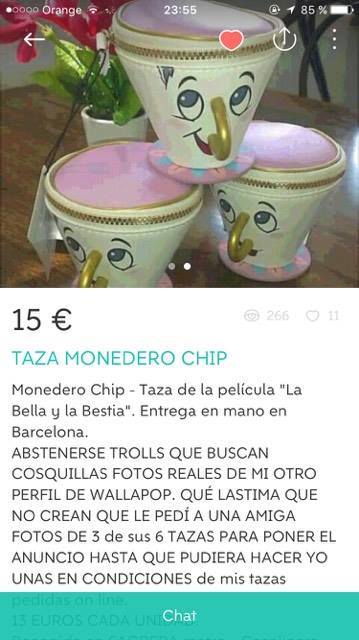 Wallapuff taza monedero chip