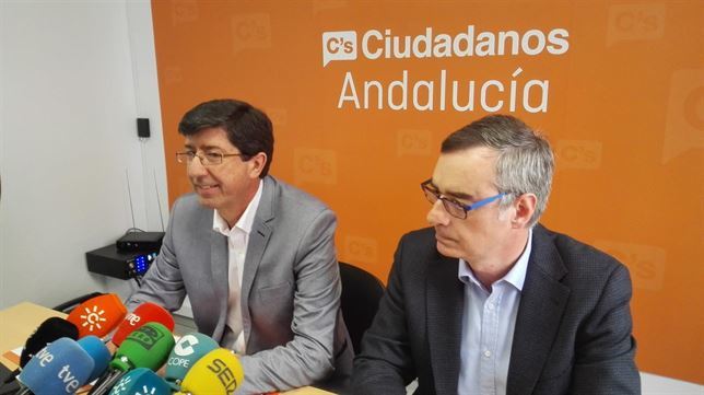 Los dirigentes de Ciudadanos Juan Marín y José Manuel Villegas.