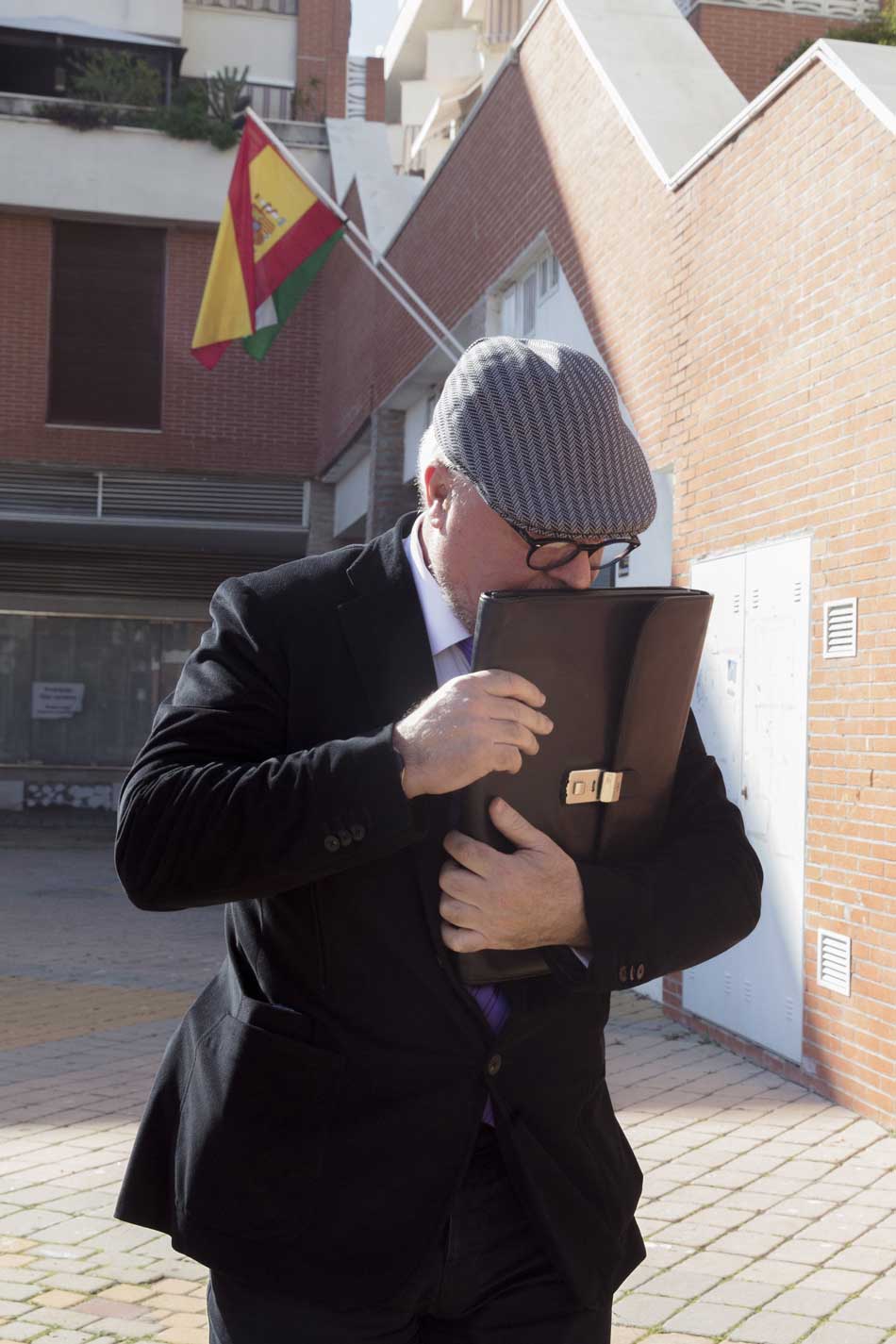 El excomisario José Manuel Villarejo a la salida de un juzgado.