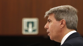 El presidente de la Comunidad de Madrid, Ángel Garrido, hace balance de su mes y medio al frente del Gobierno en un hotel madrileño