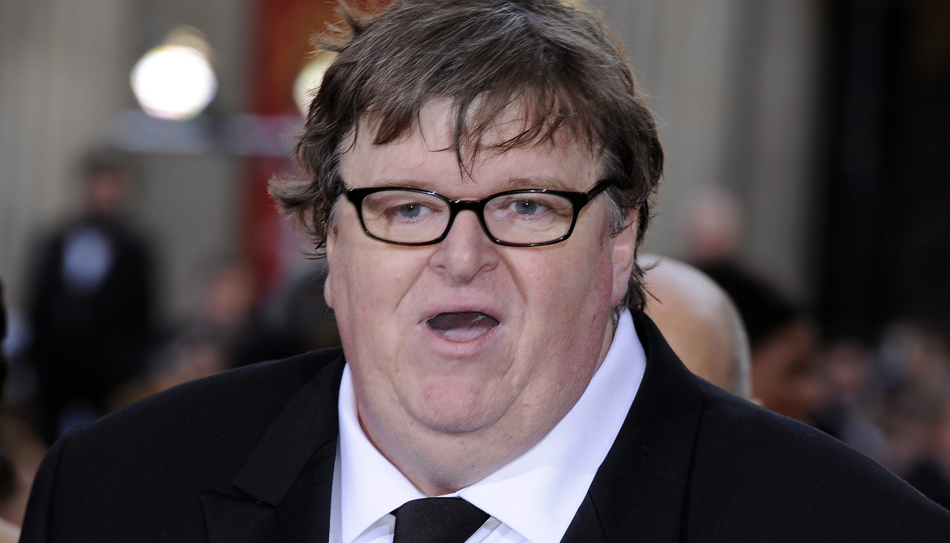 En la imagen, el director estadounidense Michael Moore