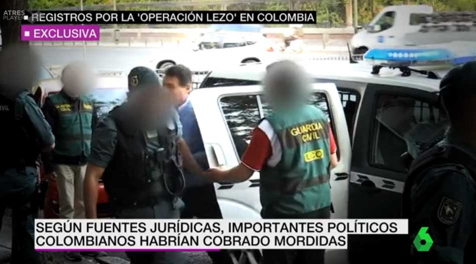 Imágenes exclusivas de la Sexta de agentes de la UCO en los registros a la sede de Insassa en Colombia, en el marco de la Operación Lezo