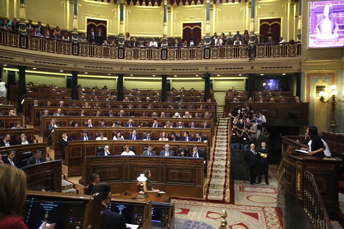 El Congreso de los Diputados durante la intervención de Irene Montero