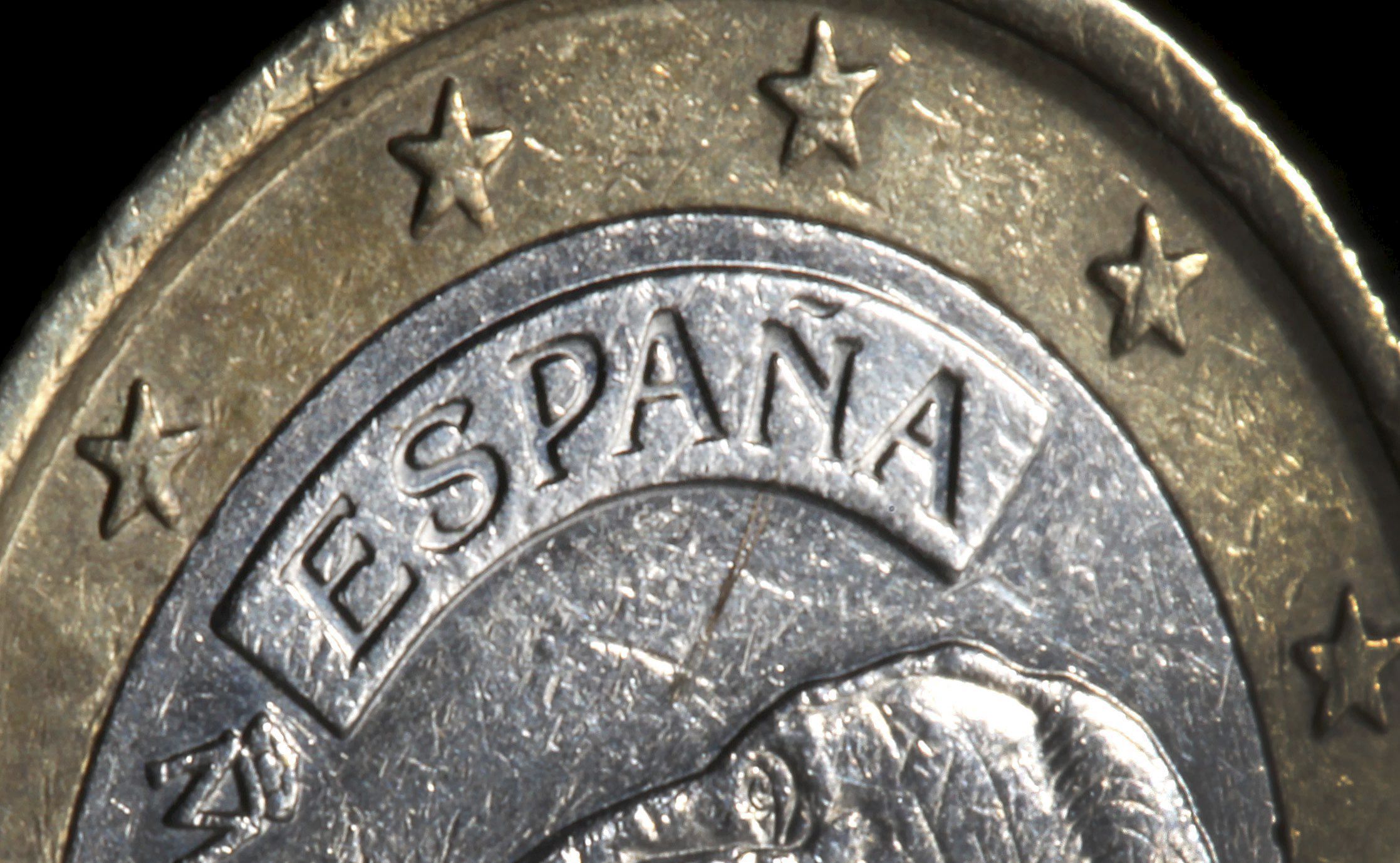  Una moneda de euro de España en Duesseldorf