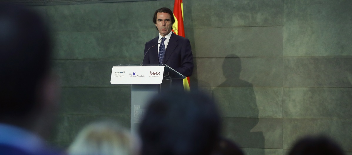 El expresidente del Gobierno y presidente de la Fundación FAES, José María Aznar 