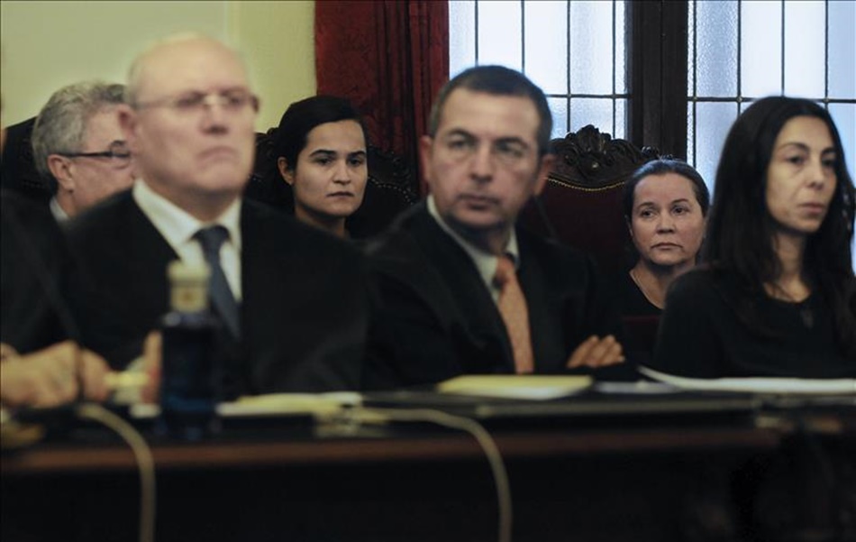 Triana Martínez, Montserrat González y Raquel Gago durante el juicio en el que fueron condenadas por asesinato. 