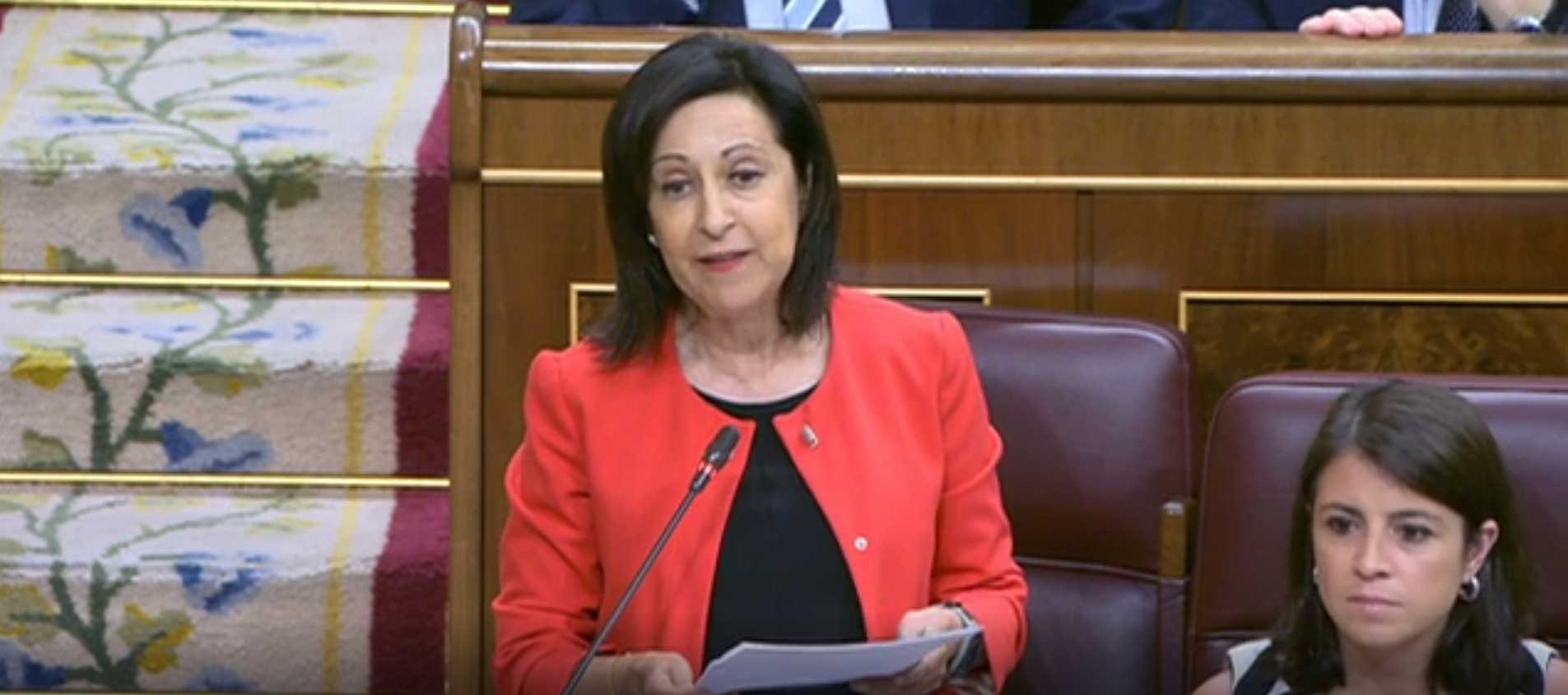Margarita Robles en su estreno como portavoz del PSOE en el Congreso de los Diputados.