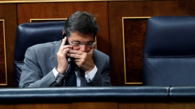 El ministro de Justicia, Rafael Catalá, durante el pleno del Congreso de los Diputados. 