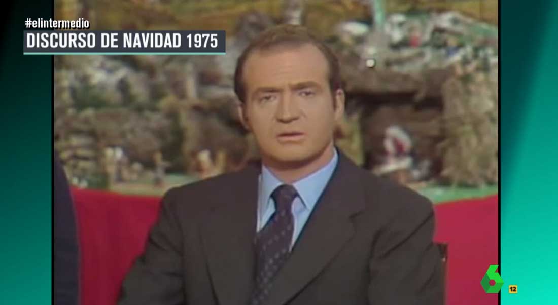 Captura del discurso de Navidad del rey Juan Carlos de 1975, recuperado por El Intermedio (la Sexta)