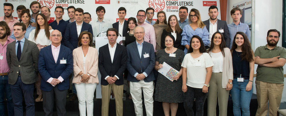 José María Aznar en la clausura de los cursos de verano de FAES.