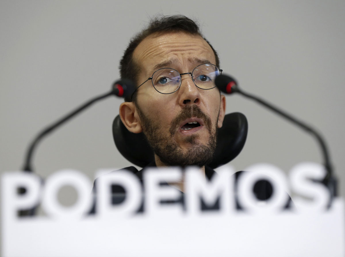 El secretario de Organización de Podemos, Pablo Echenique.