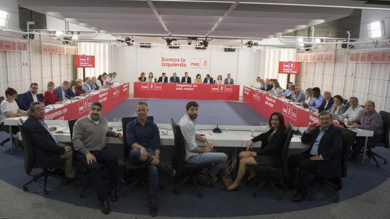 Reunión de la Ejecutiva Federal del PSOE, presidida por Pedro Sánchez.