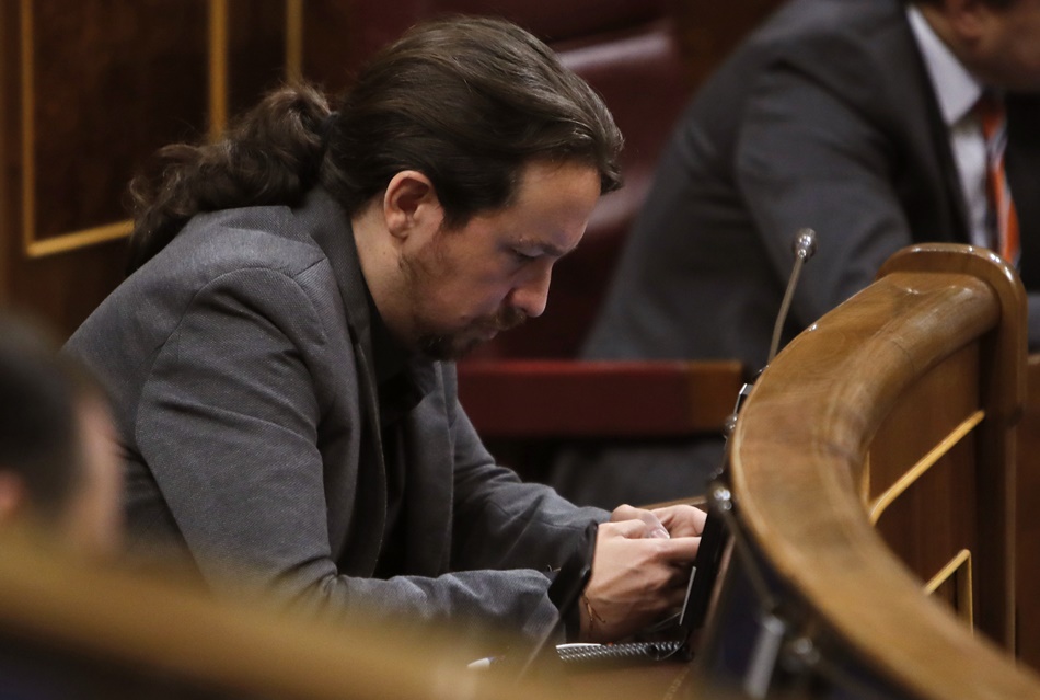 Pablo Iglesias en el Congreso de los Diputados.