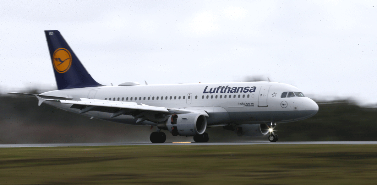 Un avión de Lufthansa. 