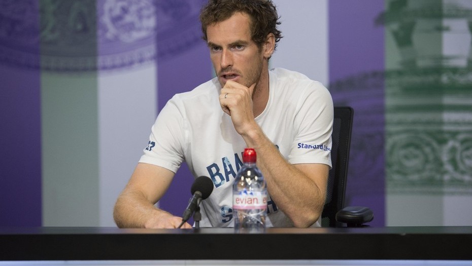 El tenista escocés, Andy Murray, en rueda de prensa tras su derrota en cuartos de final de Wimbledon