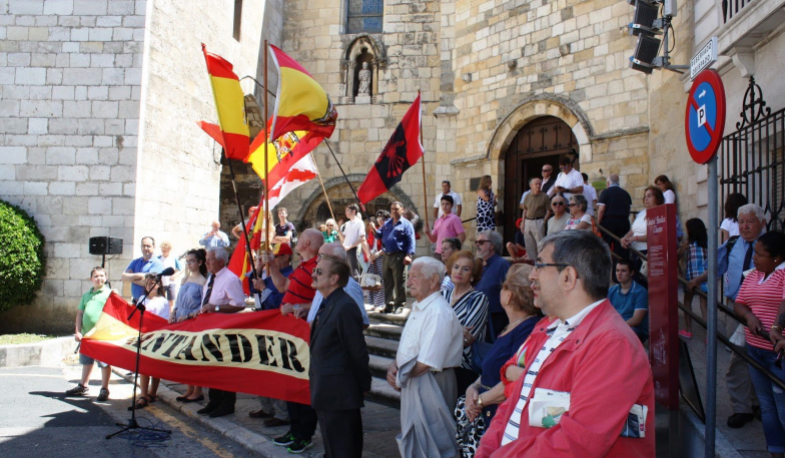 Celebración del 18 de julio en Santander. 