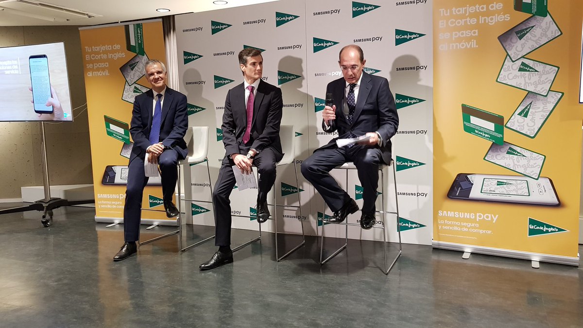 Momento de la presentación del servicio Samsung Pay en El Corte Inglés