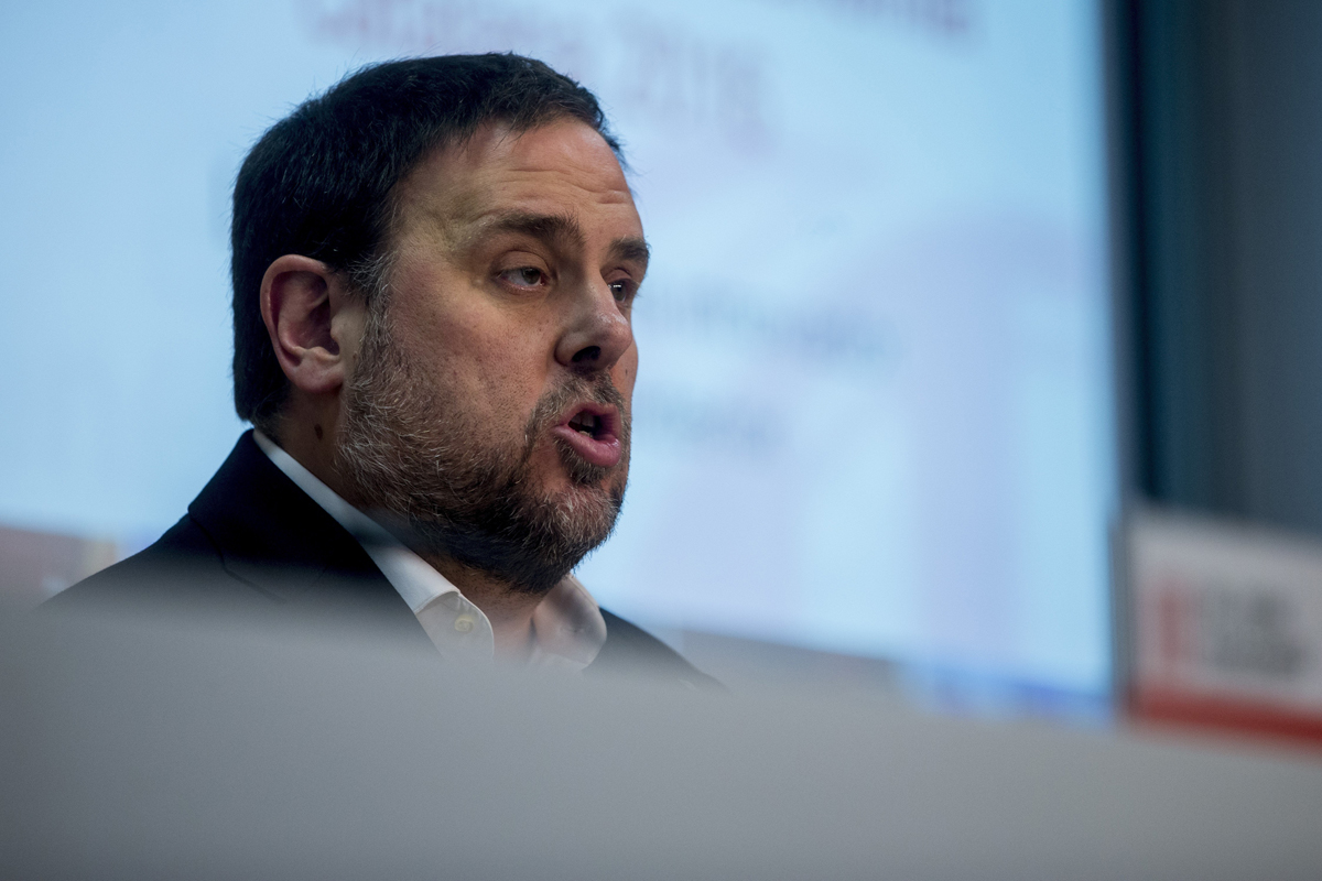 El vicepresidente del Gobierno y conseller de Economía y Hacienda de la Generalitat de Cataluña,Oriol Junqueras