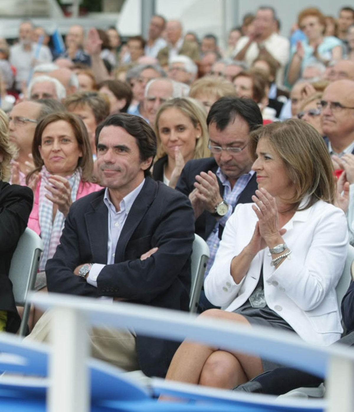 El  expresidente José María Aznar y la exalcaldesa de Madrid Ana Botella, en uno acto del Partido Popular.