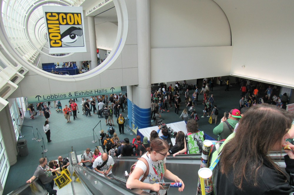 Vista de la entrada a la Comic-Con de San Diego en 2015.