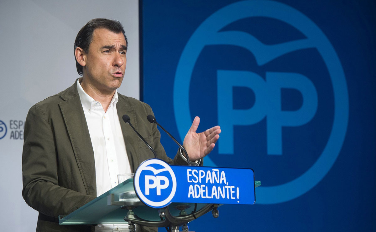 Fotografía facilitada por el PP de su vicesecretario general, Fernando Martínez-Maillo, en una rueda de prensa tras un Comité de Dirección del PP.