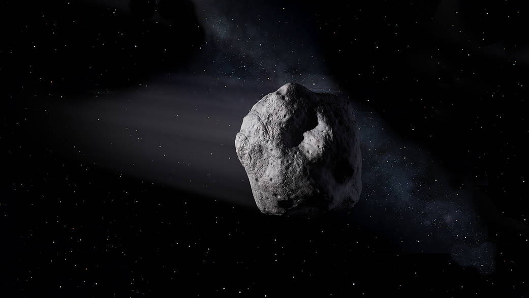 Imagen de un asteroide.