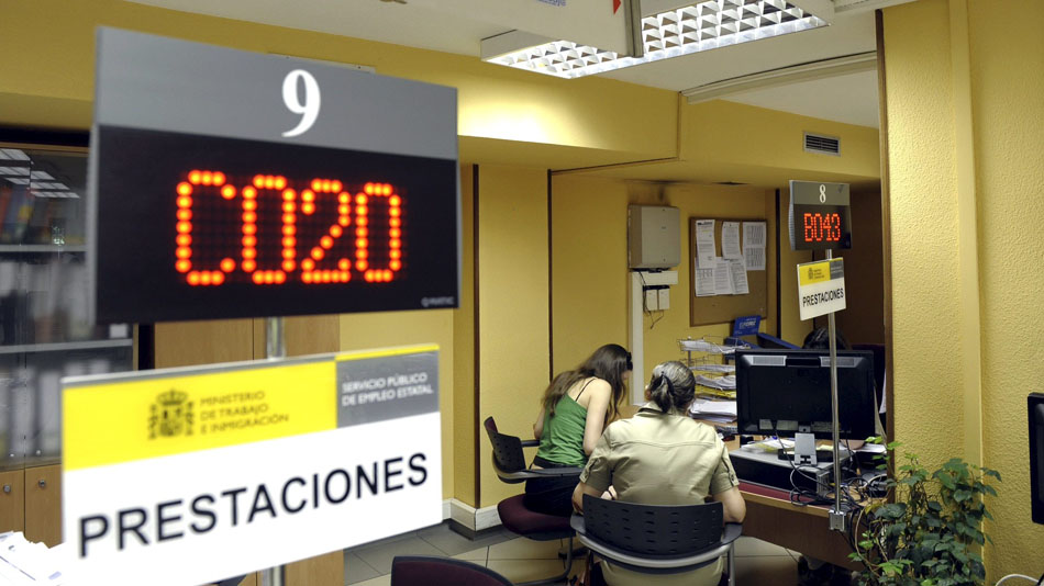 Interior de una oficina de empleo de Valladolid 