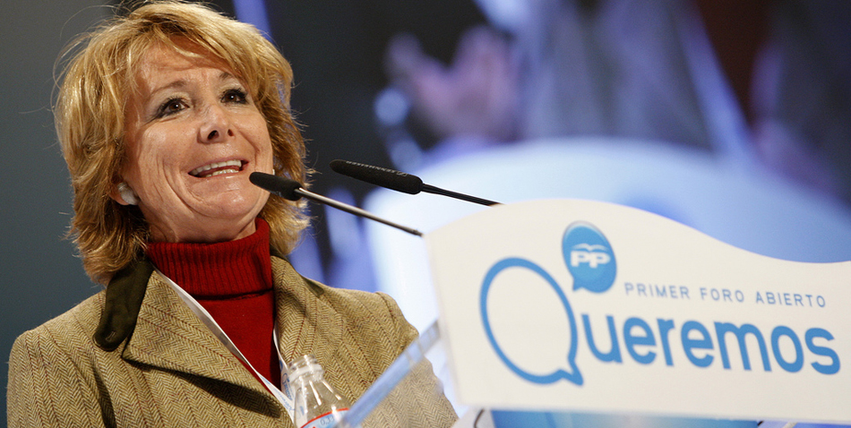 La expresidenta madrileña Esperanza Aguirre