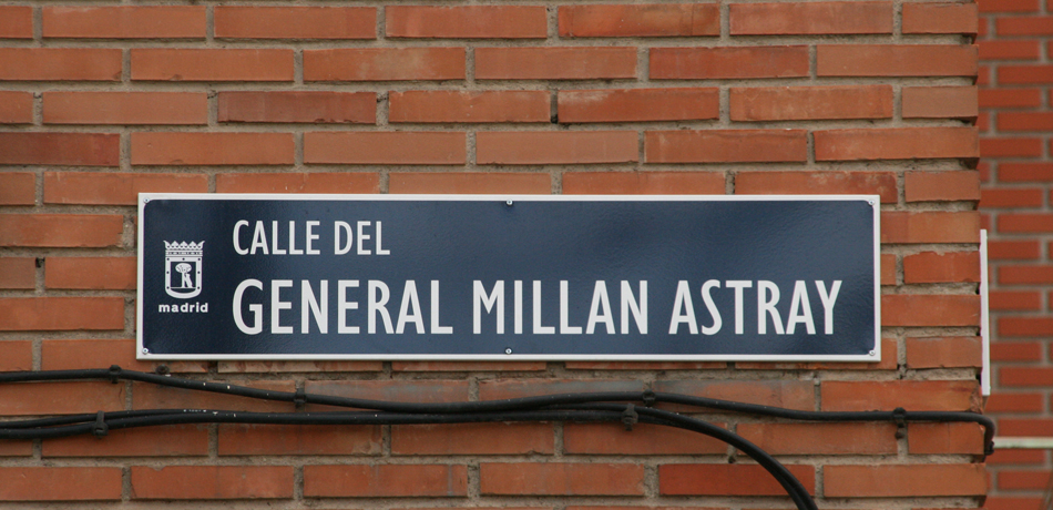 Placa de la calle General Millán Astray de Madrid