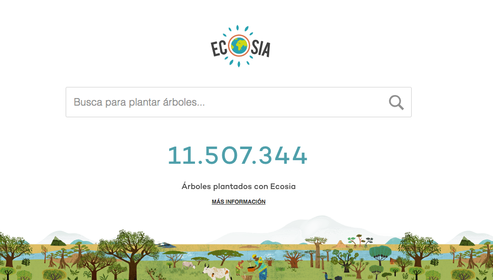 Ecosia, un buscador web que planta árboles