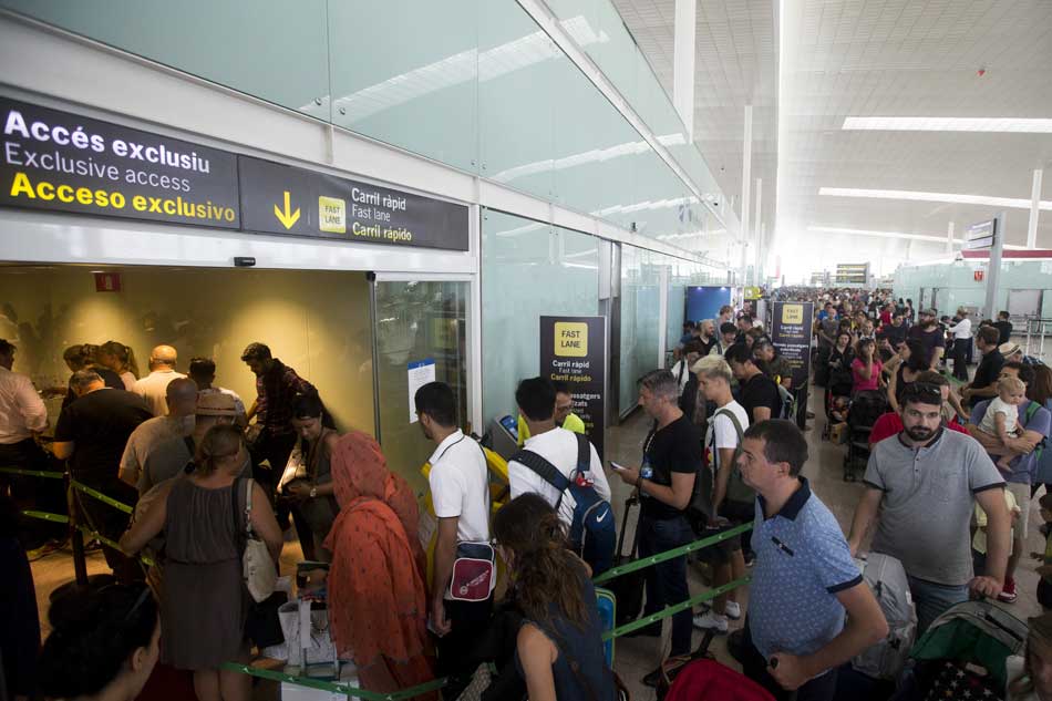 El aeropuerto de Barcelona el pasado miércoles.