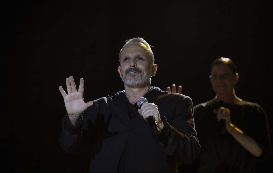 El cantante Miguel Bosé. 