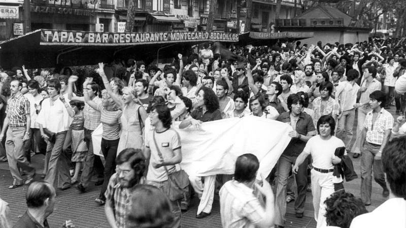 Manifestación de 1978 por los derechos homosexuales.