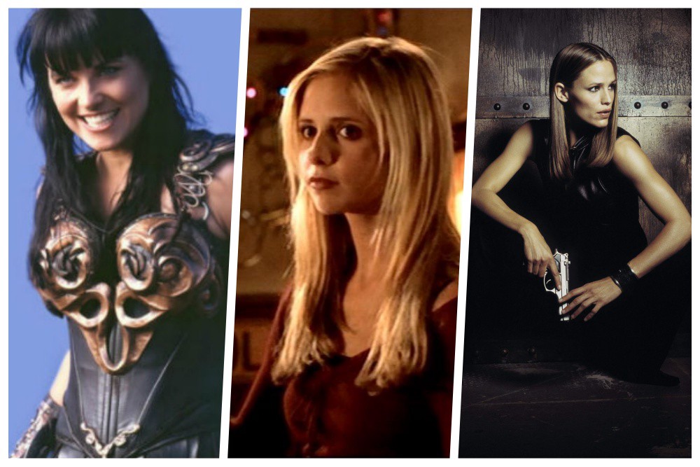 De izquierda a derecha, Xena, Buffy y Sydney Bristow