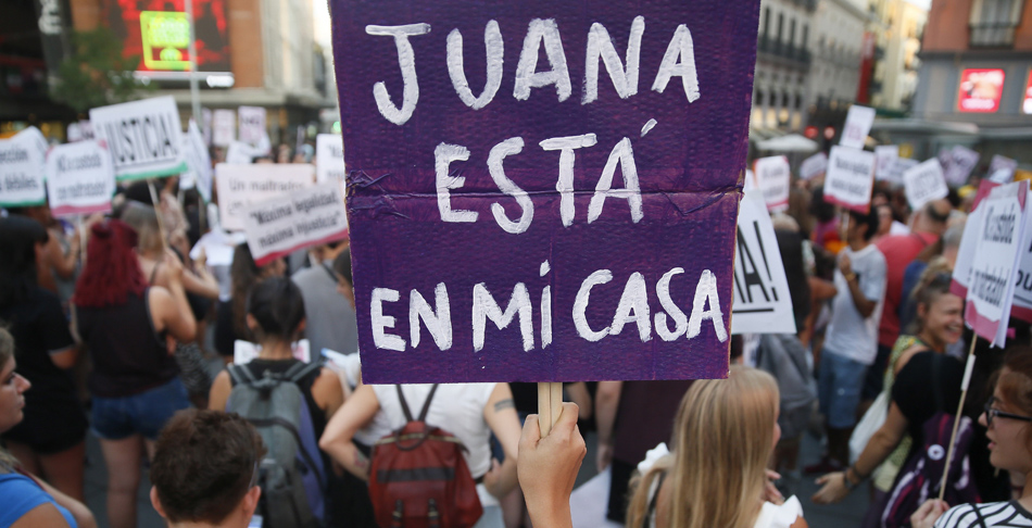 Manifestación en apoyo de Juana Rivas