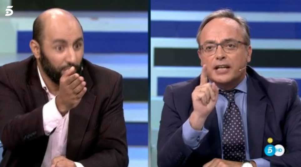Houssein Ouariachi abronca a Alfredo Urdaci en Telecinco. Captura del programa Mad in Spain