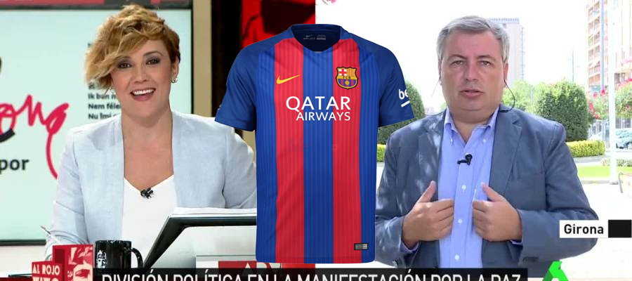 Cristina Pardo, Jordi Xuclà y la camiseta del Barça