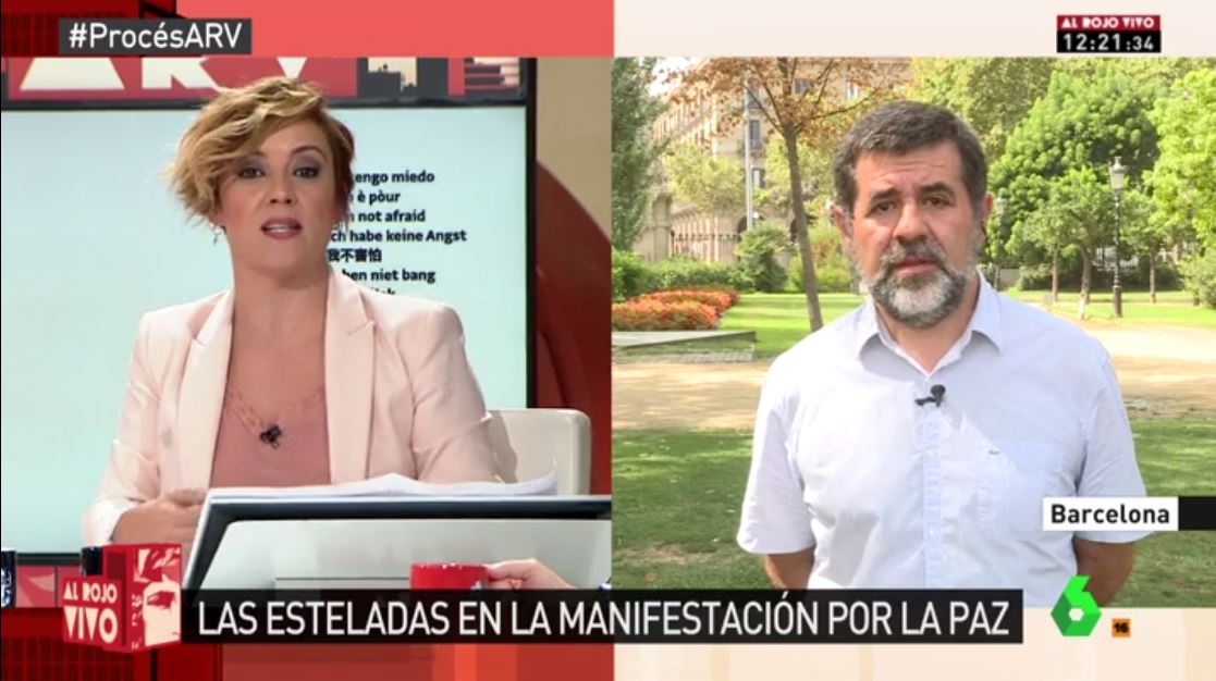 Captura de la entrevista a Jordi Sánchez en Al Rojo Vivo