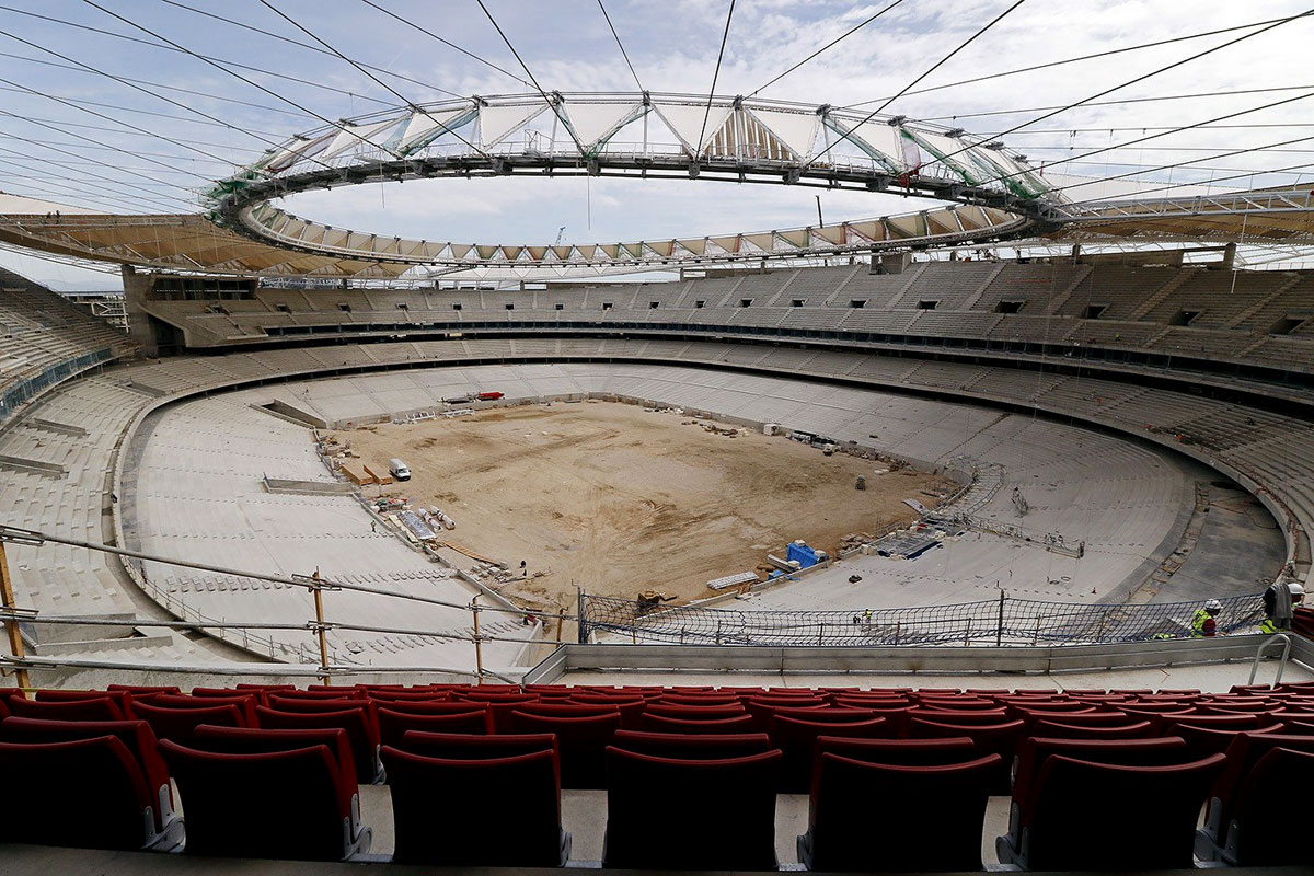 Vista general del estadio Wanda Metropolitano. 