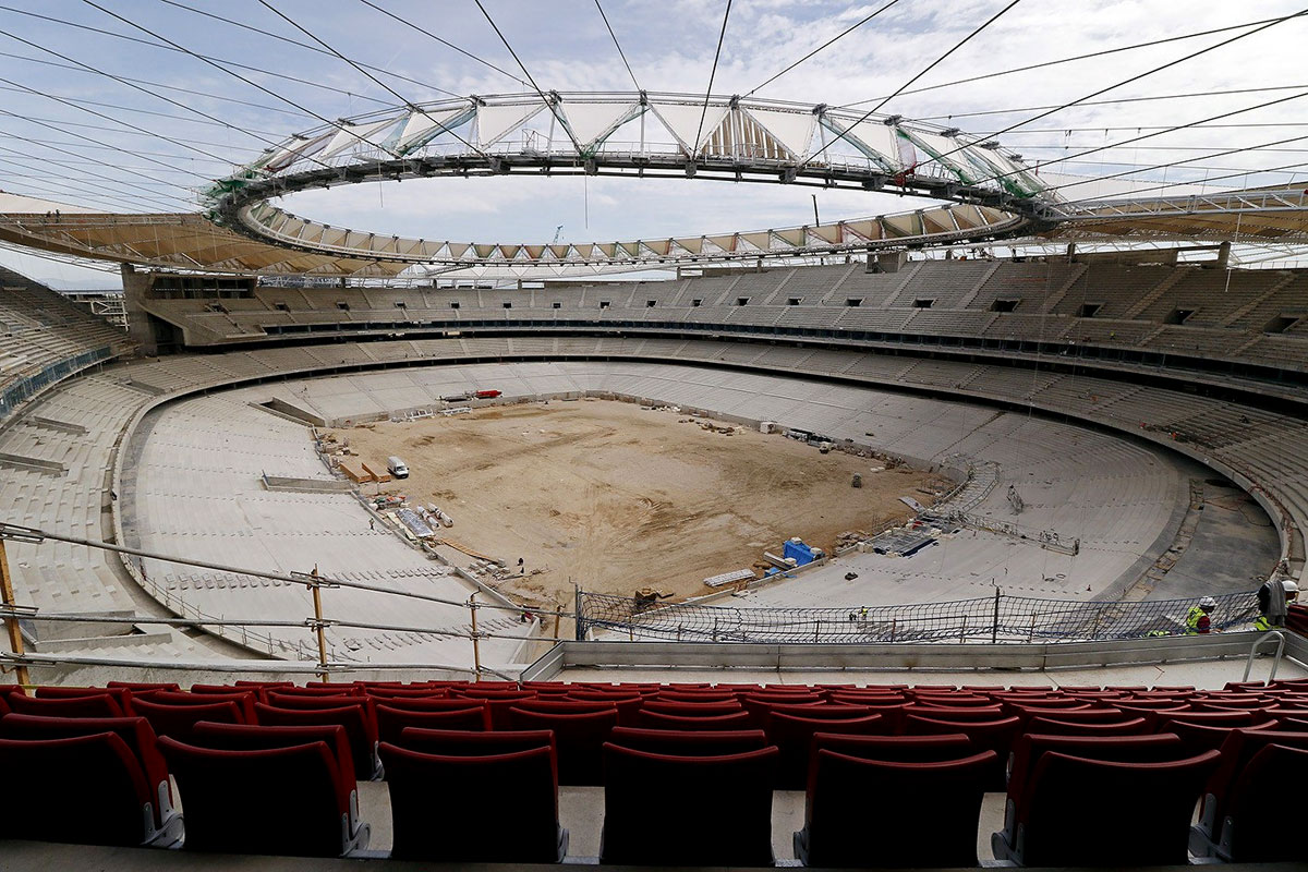 Vista general del estadio Wanda Metropolitano. 