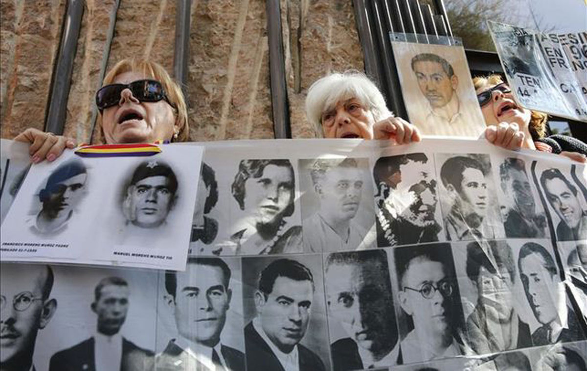 Imagen de archivo de la protesta de víctimas del franquismo.